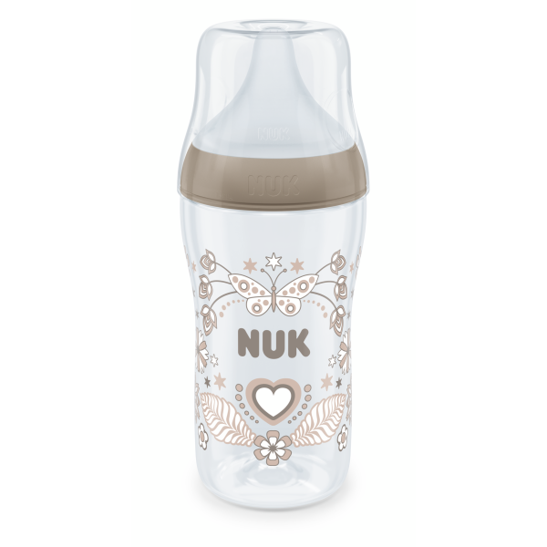 NUK Perfect Match Шише РР 260мл.  със силиконов биберон за хранене M, 3+ мес. Сърце